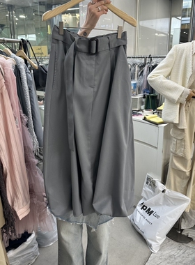 FOUNDATION㊣东大门代购女士新款热卖时尚26春夏长裙含腰带棉