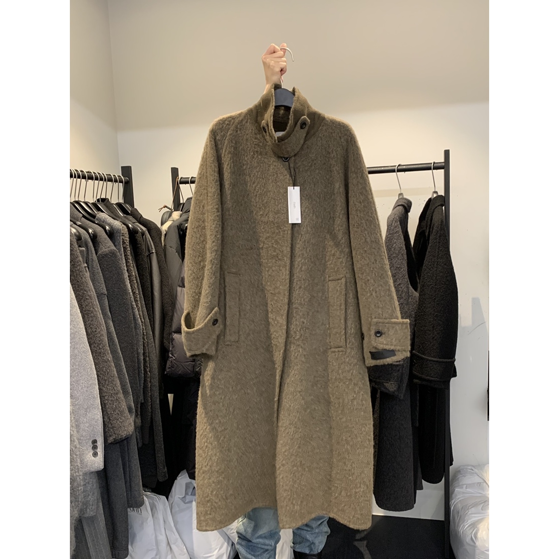 FORTH韩国直邮㊣女士新品25秋冬热卖休闲真品中长款大衣羊驼