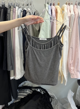 RIVEROOM韩国代购㊣女装新品25秋冬休闲时尚人气热卖吊带背心