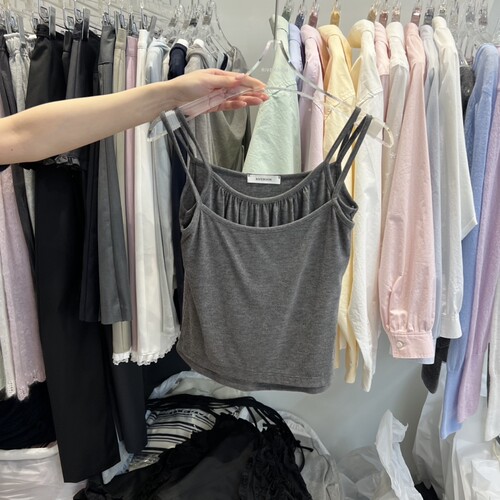 RIVEROOM韩国代购㊣女装新品25秋冬休闲时尚人气热卖吊带背心