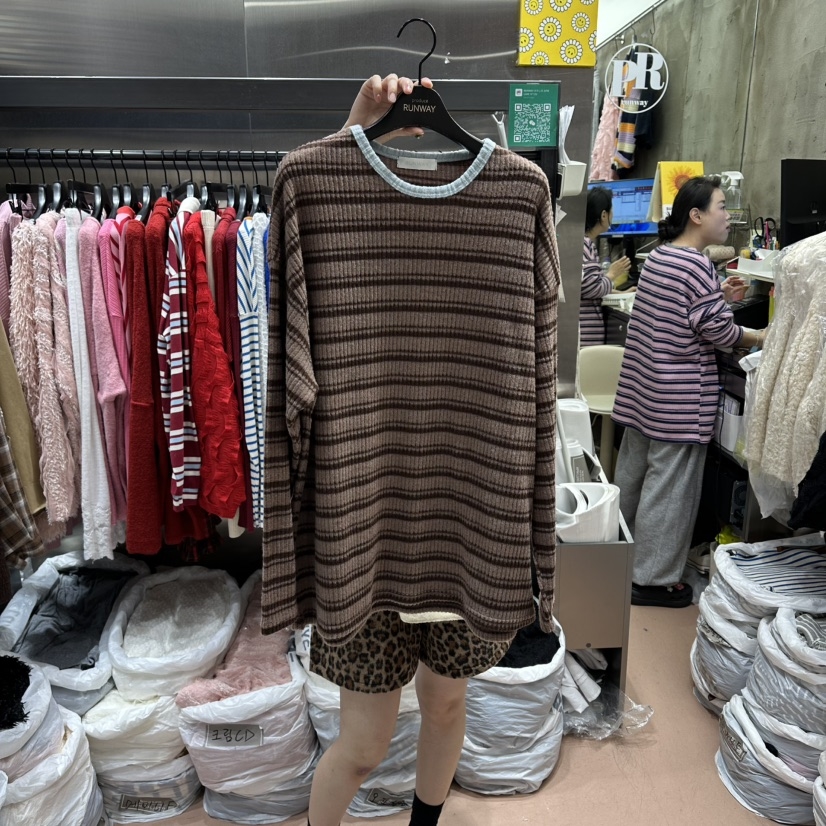 RUNWAY东大门㊣代购女士新款休闲推荐真品25秋冬人气长袖T恤