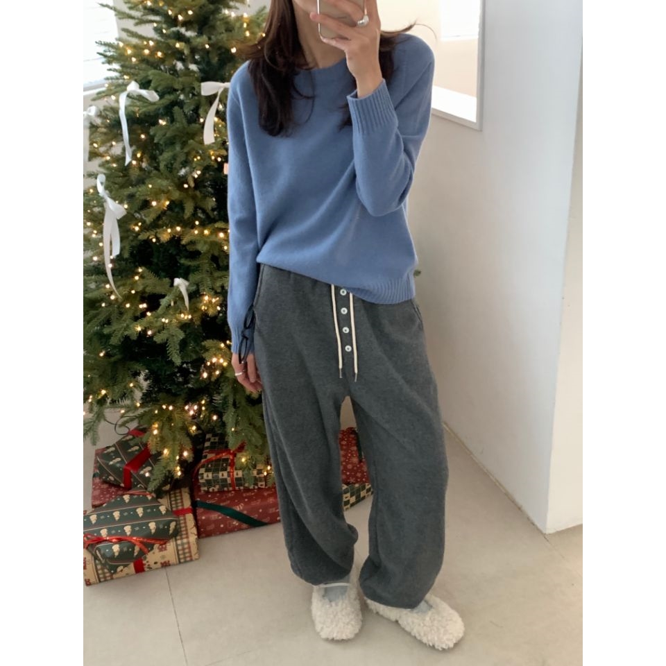 DOIT东大门㊣实拍女装新品热卖时尚25秋冬真品推荐休闲裤纽扣