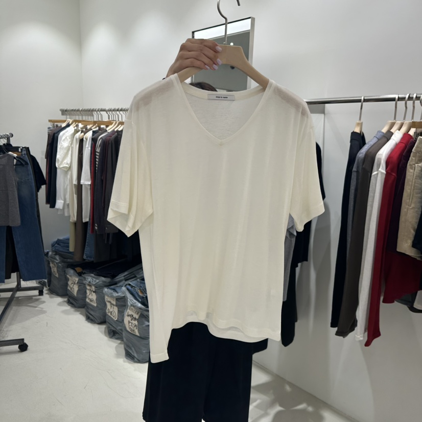 REPELLER韩国代购㊣女装新款休闲推荐25秋冬真品时尚T恤V领