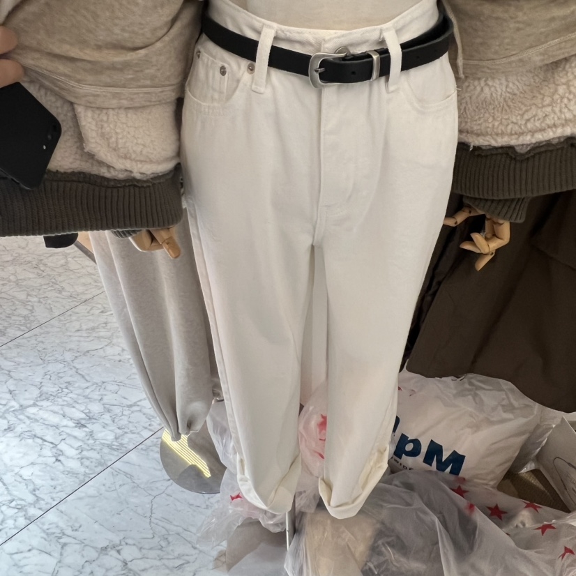 VENIR-a东大门㊣代购女装新款人气休闲牛仔裤不含腰带内里绒