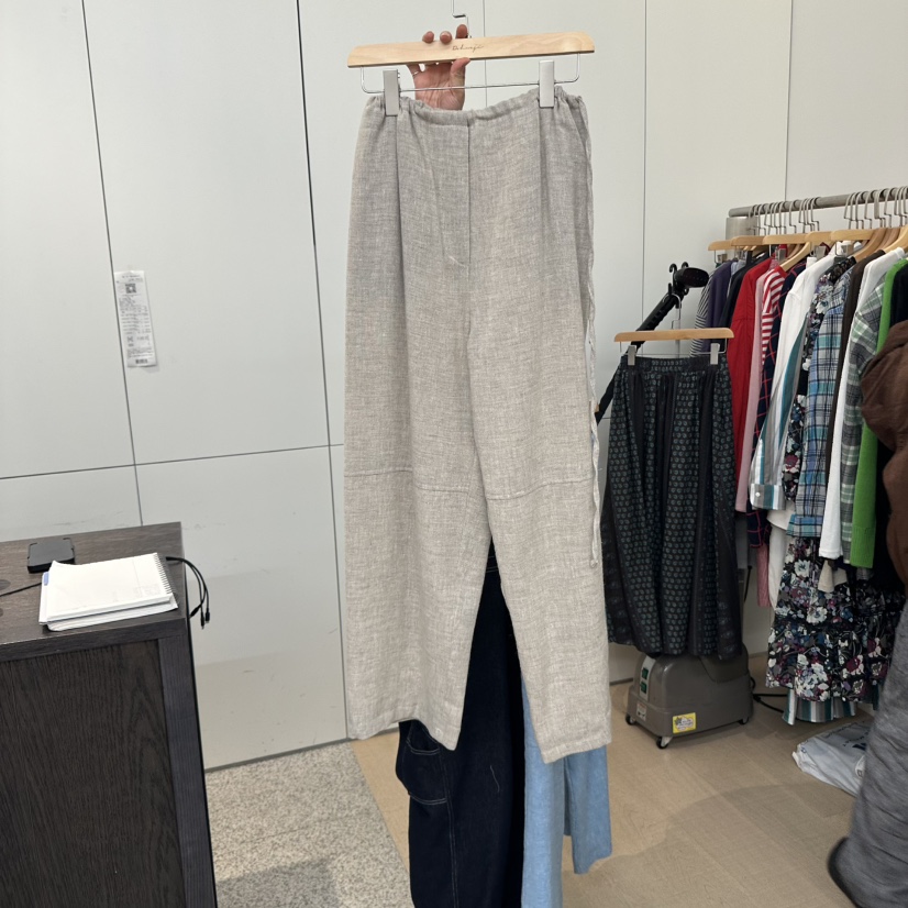 DOHWAJI东大门㊣直邮女装新品休闲人气时尚25秋冬休闲裤亚麻