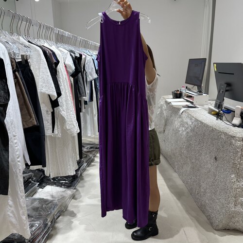 NEROLI 36韩国代购㊣女士新品休闲人气推荐26春夏连衣裙OPS褶皱