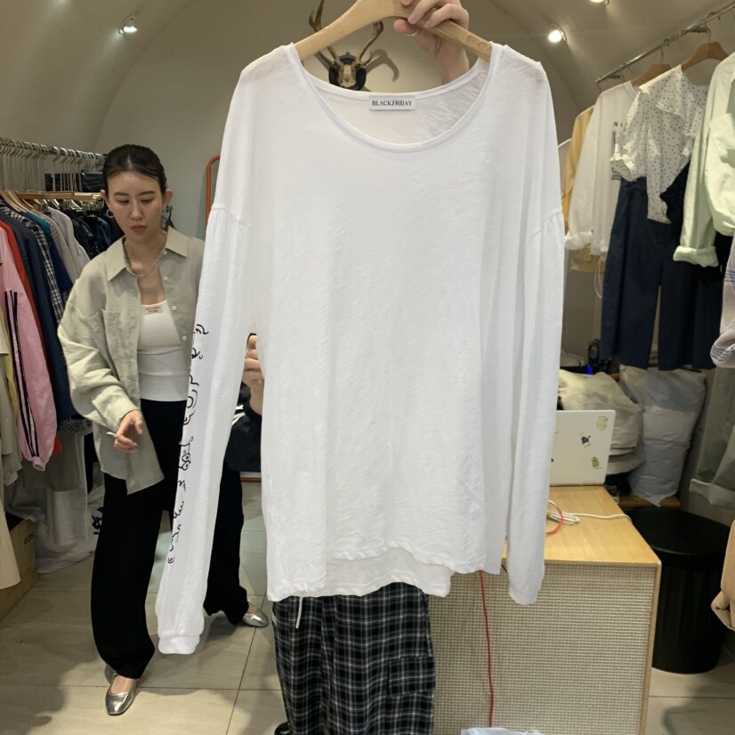 BLACK FRIDAY㊣韩国直邮实拍女装新品26春夏人气时尚长袖T恤