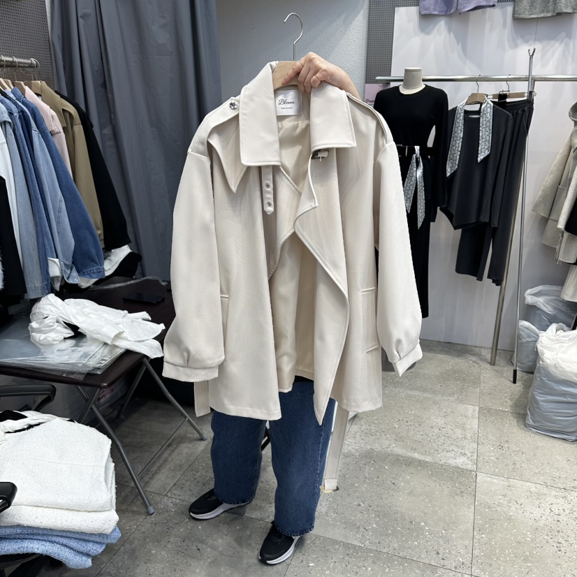 BLOOM-Q东大门㊣实拍女士新品真品时尚25秋冬推荐夹克腰带