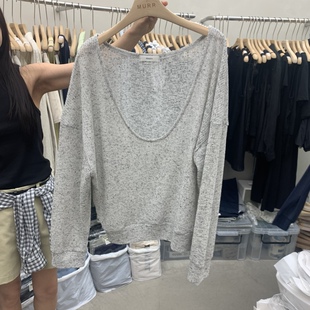 MURR韩国直邮㊣女士新品26春夏热卖推荐职业时尚人气长袖T恤M