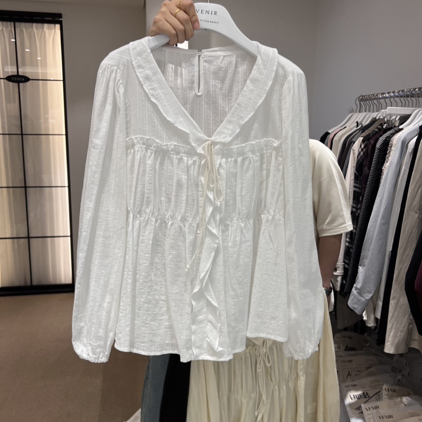 VENIR-a韩国代购㊣女士新款人气时尚热卖25秋冬推荐休闲衬衫