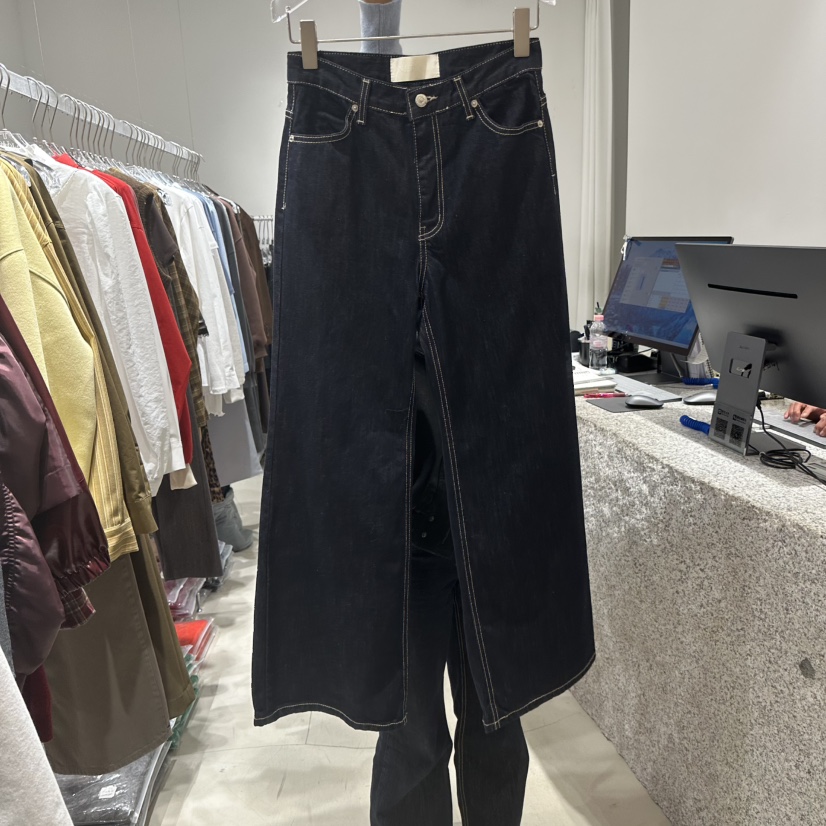 NEROLI 36韩国代购㊣女装新品休闲热卖25秋冬推荐牛仔裤喇叭