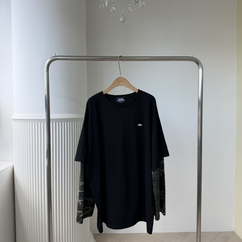 PALETTE东大门㊣实拍女装新款时尚推荐人气真品长袖T恤迷彩