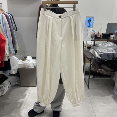 GRETA.Y韩国直邮㊣女士新款25秋冬时尚推荐休闲裤褶皱灯笼