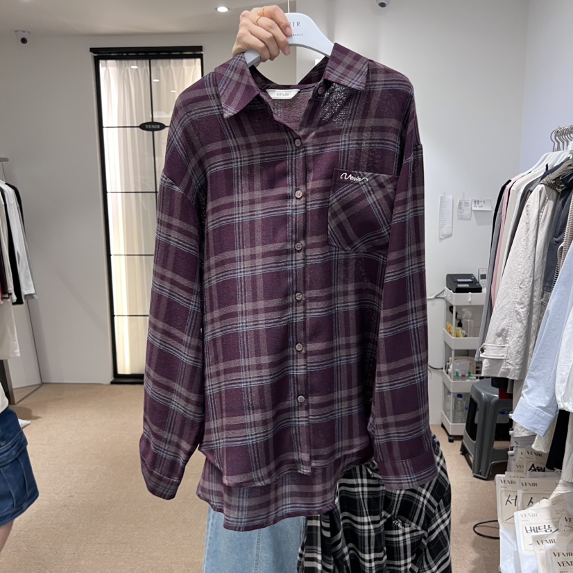 VENIR-a韩国直邮㊣女装新款热卖人气休闲25秋冬时尚真品衬衫