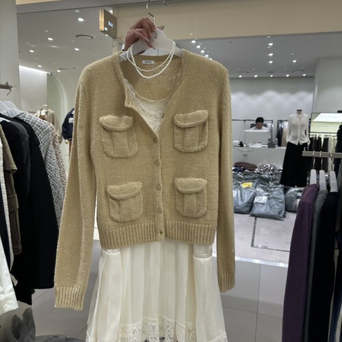SHOP BENE_Bene㊣东大门代购女士26秋季新款真品时尚开衫口袋