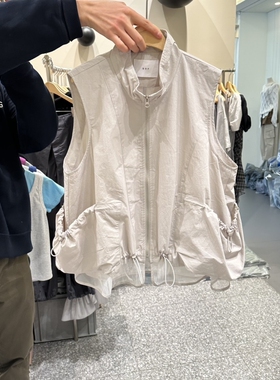 SOF㊣韩国直邮实拍女士新款休闲热卖26春夏推荐人气马甲褶皱