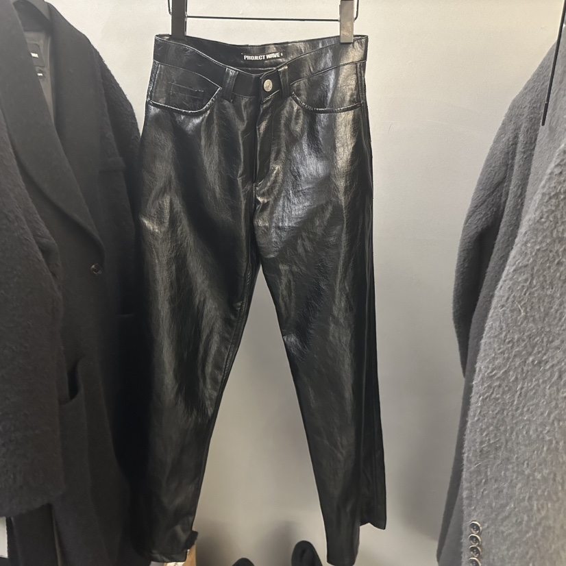 PROJECT WAVE东大门㊣直邮女士新款推荐时尚人气休闲裤皮革