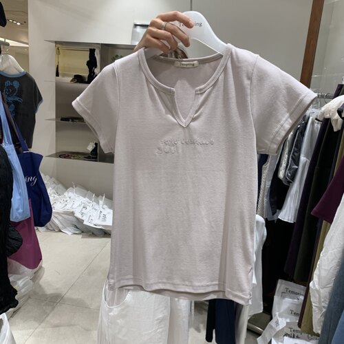 TEMPTING韩国东大门代购㊣女装新款热卖休闲推荐时尚T恤刺绣