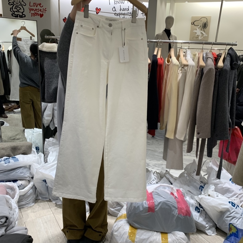 ADELINE韩国代购㊣女士新品时尚休闲人气推荐热卖25秋冬牛仔裤