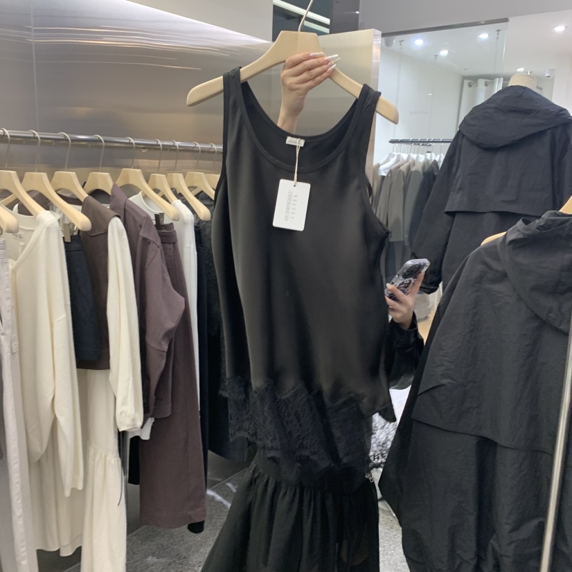 VELVET UNDERGROUND东大门㊣代购女士新款休闲吊带背心蕾丝