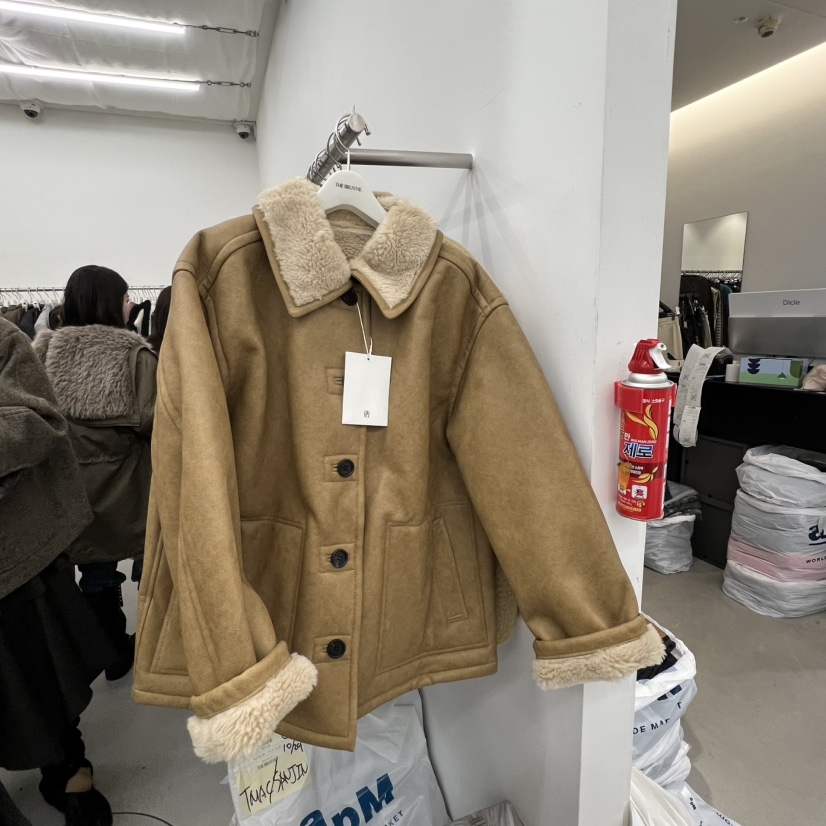 BREATHE韩国代购㊣女装新款热卖人气真品时尚短款大衣两面可穿