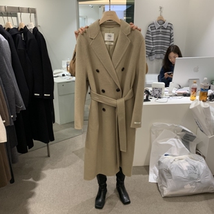 MADELEINE韩国代购㊣女装26秋季新品时尚中长款大衣含腰带羊绒