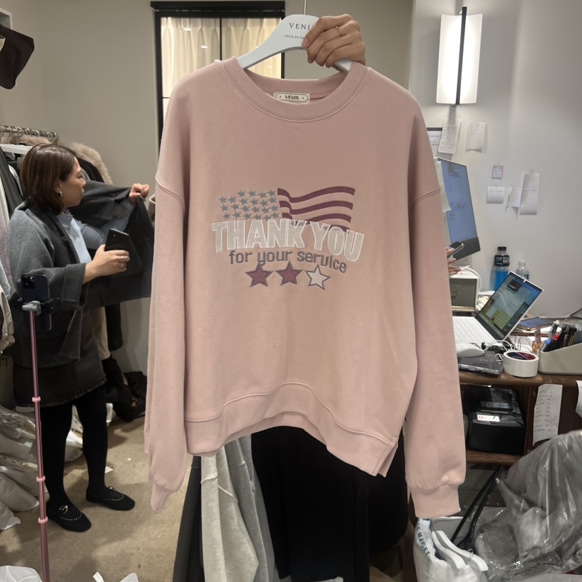 VENIR-a东大门㊣实拍女士新品时尚休闲25秋冬热卖卫衣内里绒