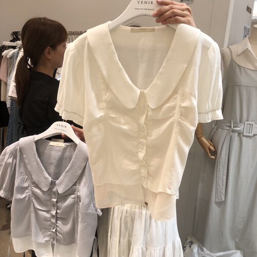 VENIR-a韩国代购㊣女士新款时尚26春夏人气热卖休闲推荐衬衫