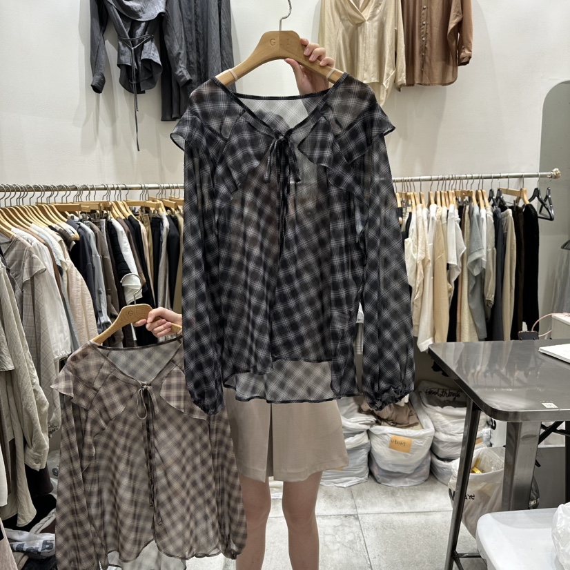 G.I-L韩国代购㊣女士新品25秋冬休闲热卖时尚推荐人气衬衫