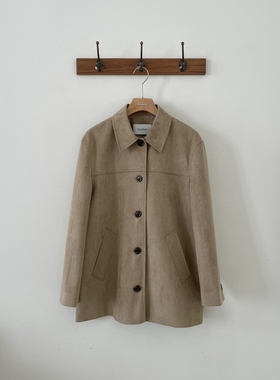 3 ANOTHER韩国直邮㊣女装新款25秋冬人气夹克绒面革春款纽扣