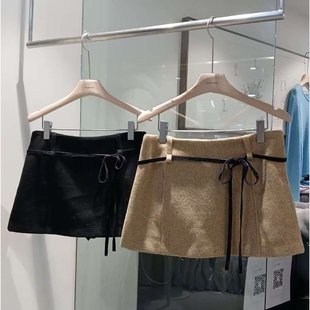 WEARRAW东大门㊣直邮女装新品热卖推荐25秋冬真品短裙含腰绳