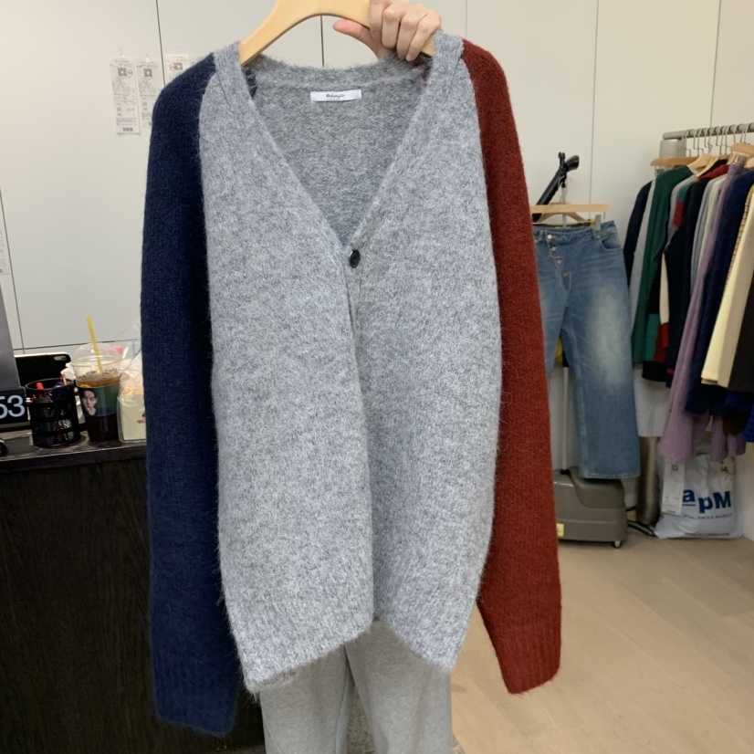 DOHWAJI东大门㊣实拍女装新品休闲推荐时尚人气毛衣羊驼毛开衫