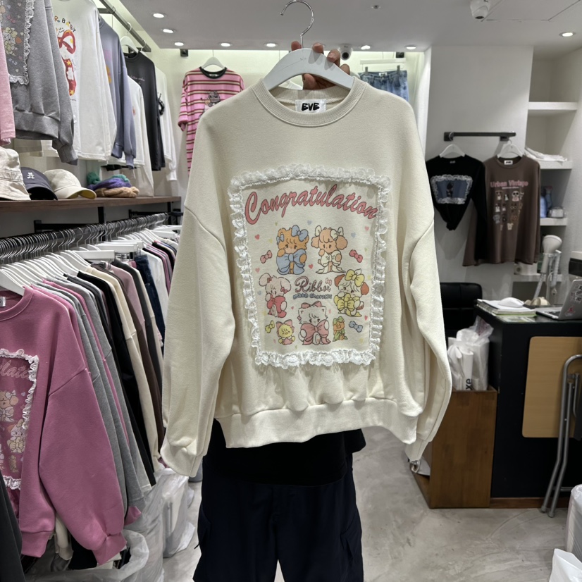 EVE东大门㊣代购女装新款25秋冬时尚热卖推荐真品休闲人气卫衣