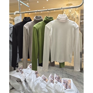 真品25秋冬长袖 Work_shop韩国代购 推荐 新品 T恤安哥拉保暖 ㊣女装
