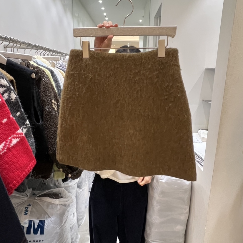 A.SOME东大门㊣直邮女士新款推荐休闲时尚25秋冬热卖短裙羊驼