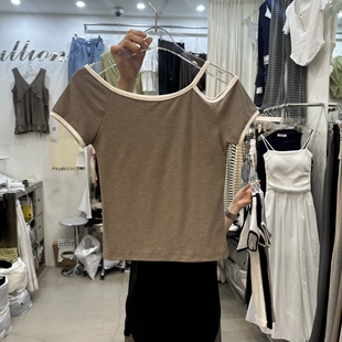 BILLION-L㊣韩国东大门直邮女士新款时尚热卖人气T恤不对称