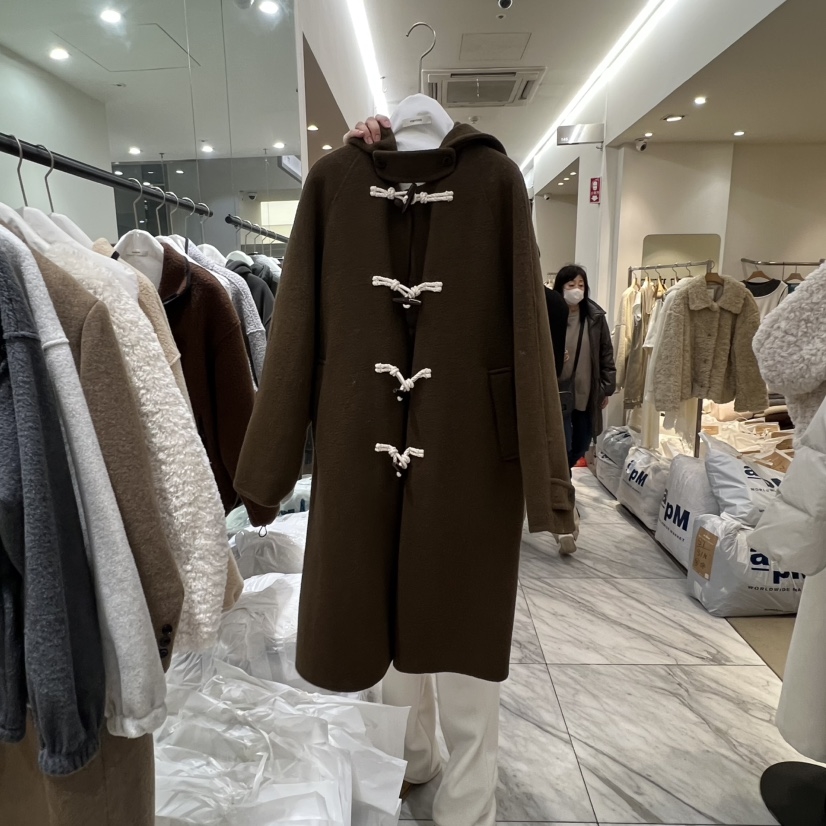 VERVEINE东大门㊣直邮女士新品推荐25秋冬人气中长款大衣连帽