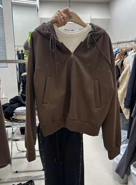 ASCEND韩国直邮㊣女士新款真品推荐人气时尚夹克连帽拉链衫