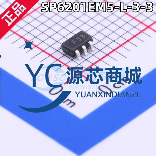 原装正品 SP6201EM5-L-3-3/TR F33 封装SOT23 200mA 线性稳压器