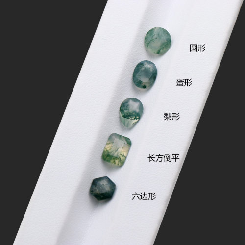 天然水草玛瑙带纹飘花切工完整