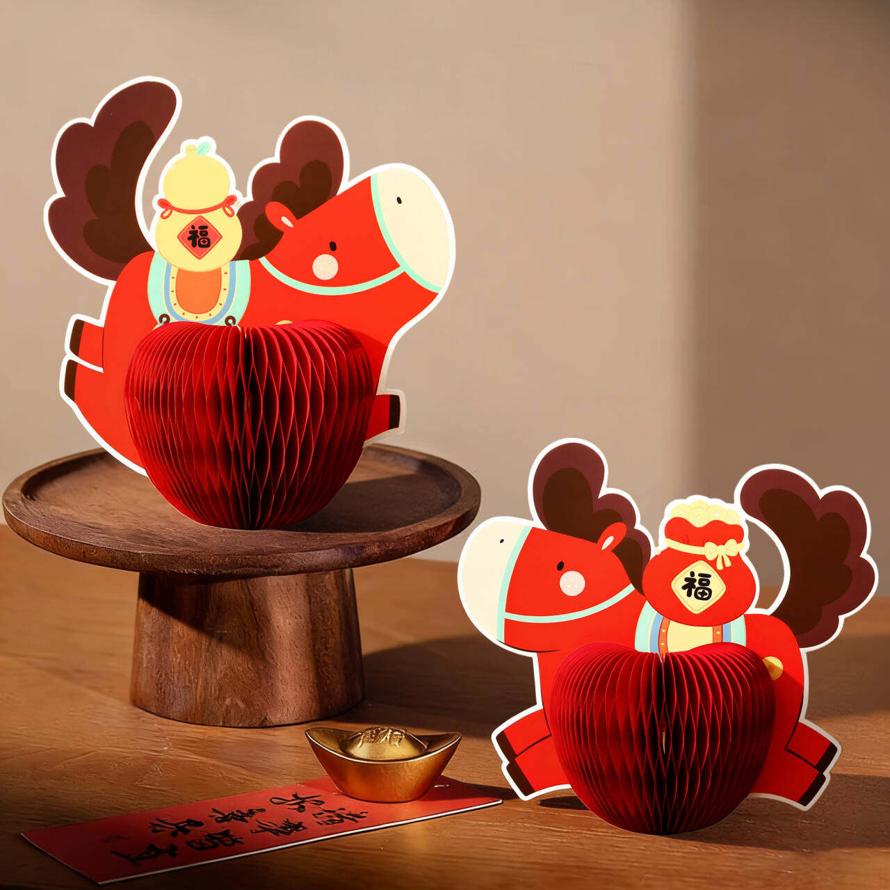 新年装饰摆件2026新款折纸葫芦蜂窝灯笼摆件客厅元旦氛围装扮布置,家居饰品,装饰摆件,淘宝优惠券,粉丝福利购,淘宝优惠卷