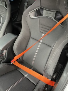 德国BERGER阿马士橙色安全带 汽车改装翻新保险带换色 固德安全带