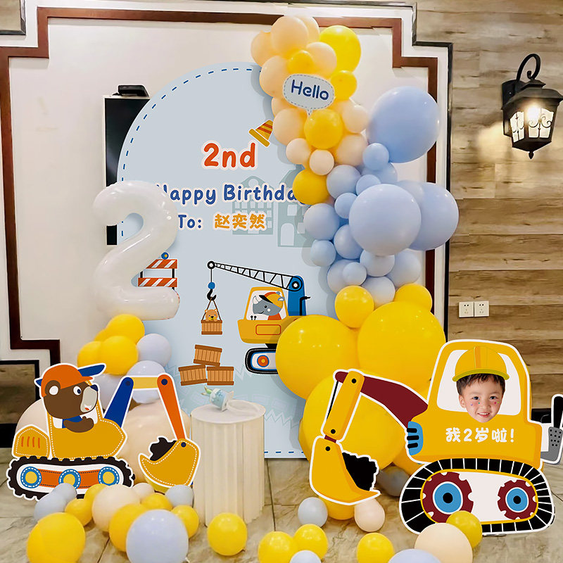 工程汽车主题男孩宝生日场景布置装饰儿童周岁派对气球kt板背景墙,节庆用品/礼品,装扮布置套餐,淘宝优惠券,粉丝福利购,淘宝优惠卷