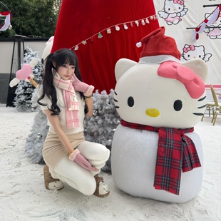 玻璃钢雕塑定制helloKitty大摆件支持定制商业空间网红公仔雕塑