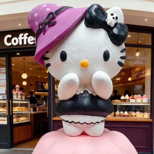 玻璃钢HelloKitty南瓜雕塑定制