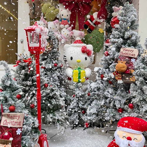 玻璃钢HelloKitty泡沫雕塑定制