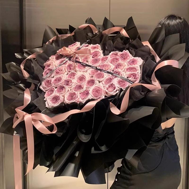 /永生花玫瑰花束仿真香皂花感送女生朋友闺蜜七夕情人节生日礼物/