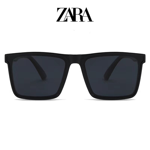 ZARA墨镜男2026新款高级感偏光太阳镜开车钓鱼专用眼镜女复古方框