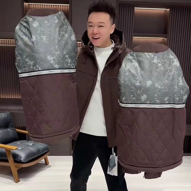 秋冬季新款时尚连帽加厚保暖棉衣男士潮百搭休闲韩版外套男9026