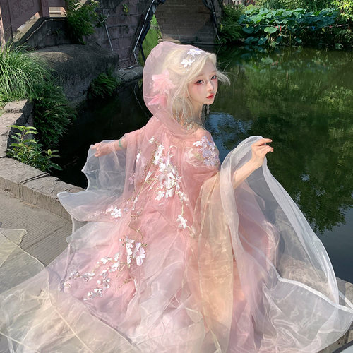芥子记【紫藤花蔓宜大袖】唐大袖刺绣齐胸裙 花瓣袖 齐腰汉服原创